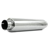 MBRP Universal Quiet Tone Muffler 4in Inlet/Outlet 24in Body 6in Dia 30in Overall T304 thumbnail 2