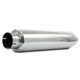 MBRP Universal Quiet Tone Muffler 4in Inlet/Outlet 24in Body 6in Dia 30in Overall T304 thumbnail 5