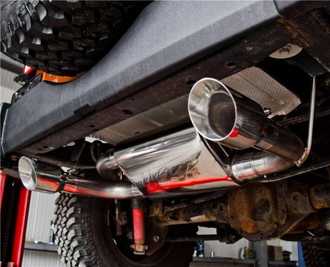 MBRP 07-14 Jeep Wrangler/Rubicon 3.6L/3.8L V6 Axle-Back Dual Rear Exit Black Performance Exhaust Sys thumbnail 2