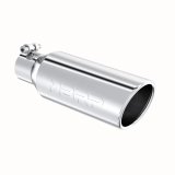 MBRP Universal Tip 4in OD 2.5in Inlet 12in Length Angled Cut Rolled End Clampless No-Weld T304 thumbnail 7