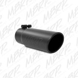 MBRP Universal Tip 3-1/2in O.D. Angled Rolled End - 3in ID Inlet 10in Length - Black thumbnail 3