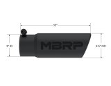 MBRP Universal Tip 3-1/2in O.D. Angled Rolled End - 3in ID Inlet 10in Length - Black thumbnail 4