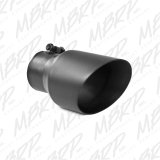 MBRP Universal Tip 4.5in OD 3in Inlet 8in Length Dual Walled Angled Exhaust Tip - Black thumbnail 2