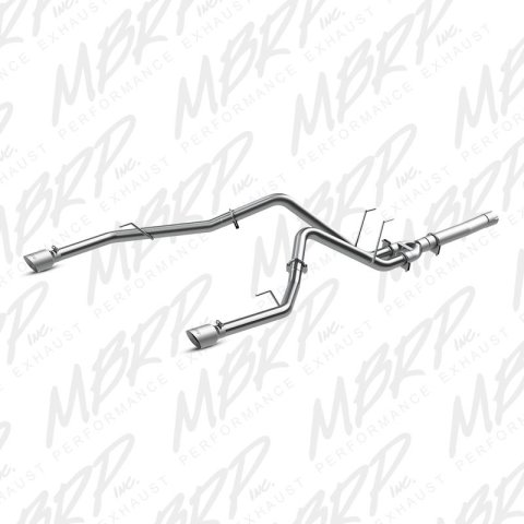 MBRP 2014 Dodge Ram 1500 3.0L EcoDiesel 2.5in Filter Back Exhaust Dual Split Rear Exit Alum thumbnail 2