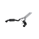 MBRP 15 Ford Mustang GT 5.0 3in Cat Back Dual Split Rear Street Version 4.5in Tips - Black Coated thumbnail 3