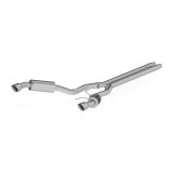 MBRP 15 Ford Mustang GT 5.0 3in Cat Back Dual Split Rear Street Version 4.5in Tips - Aluminized thumbnail 1