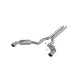 MBRP 15 Ford Mustang GT 5.0 3in Cat Back Dual Split Rear Street Version 4.5in Tips - Aluminized thumbnail 2