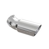 MBRP Universal Tip 6in OD 5in Inlet 15.5in Length 30 Deg Bend Angled Rolled End T304 thumbnail 1