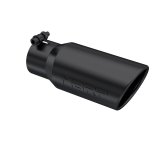 MBRP Universal Tip 4in OD 3in Inlet 10in Length Angled Rolled End Black thumbnail 2