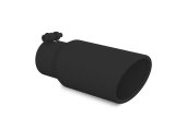 MBRP Universal Tip 4in OD 3in Inlet 10in Length Angled Rolled End Black thumbnail 4