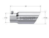 MBRP Universal Tip 4in OD 3in Inlet 10in Length Dual Wall Angled End T304 thumbnail 5