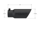 MBRP Universal Tip 4in OD 3in Inlet 10in Length Dual Wall Angled End Black thumbnail 4