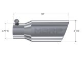 MBRP Universal Tip 4in OD 2.75in Inlet 10in Length Angled Rolled End T304 thumbnail 5