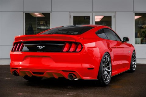 MBRP 15-18 Ford Mustang EcoBoost 2.3L T409 3in Cat Back Dual Split Rear Exit (Street Version) thumbnail 3