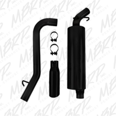 MBRP 97-99 Jeep Wrangler (TJ) Inline-4 2.5L, Inline-6 4.0L 2 1/2in Cat Back Single Side Black Coated thumbnail 3