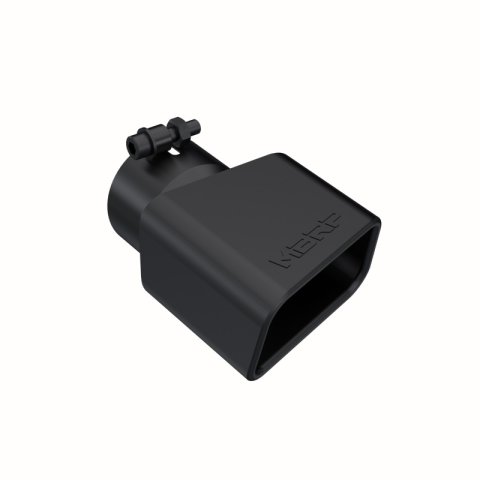 MBRP Universal Tip 4.75inx 3in Rectangle Angled Cut 3in O.D. inlet Pass. Side 7.375in length Black thumbnail 3