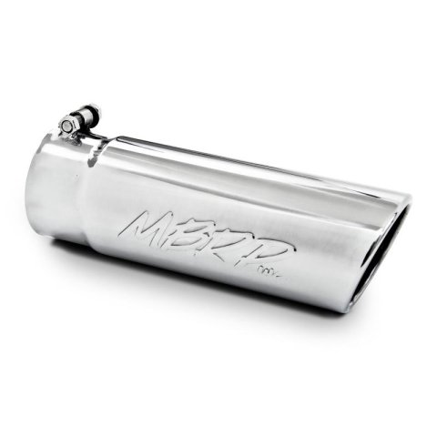 MBRP Universal Tip 4.75inx 3in Rectangle Angled Cut 3in O.D. inlet Pass. Side 7.375in length Black thumbnail 6