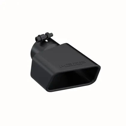 MBRP Universal Tip 4.75inx 3in Rectangle Angled Cut 3in O.D. inlet Pass. Side 7.375in length Black thumbnail 8