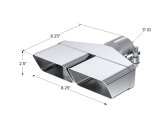 MBRP Universal Tip 8inx 2.375in ID Rectangle 2.5in O.D. inlet 8.25in length T304 thumbnail 4
