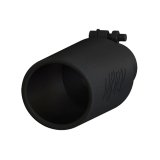MBRP Universal Tip 4in O.D. Angled Rolled End 2.5in inlet 12in length Black thumbnail 1