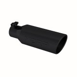 MBRP Universal Tip 4in O.D. Angled Rolled End 2.5in inlet 12in length Black thumbnail 2