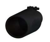 MBRP Universal Tip 4in O.D. Angled Rolled End 2.5in inlet 12in length Black thumbnail 3