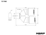 MBRP Universal T304 SS Dual Burnt End Tip 3.5in OD/2.5in Inlet thumbnail 2