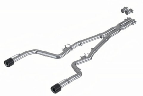 MBRP 17-21 Charger 5.7L/6.2L/6.4L 3in Race Profile Cat-Back w/Dual Carbon Fiber Tips T304 SS Exhaust thumbnail 1