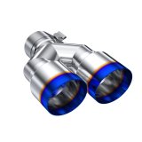 MBRP Burnt End Tip 2.5 ID, Dual 3.5 OD Out, 9.5 length, Single wall 304 Stainless Steel thumbnail 1