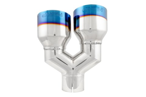 MBRP Burnt End Tip 2.5 ID Dual 4 OD Out 9.55 length Single wall 304 Stainless Steel Pass Side thumbnail 5