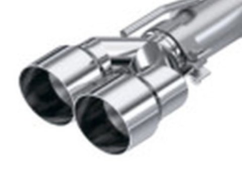 MBRP 3in ID / Dual 4in OD Out Staggered L 9.87in / R 9.37in Single Wall T304 SS Univ Exhaust Tip thumbnail 4