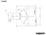 MBRP 3in ID / Dual 4in OD Out Staggered L 9.87in / R 9.37in Dual Wall Carbon Fiber Univ Exhaust Tip thumbnail 2