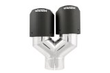 MBRP 3in ID / Dual 4in OD Out Staggered L 9.87in / R 9.37in Dual Wall Carbon Fiber Univ Exhaust Tip thumbnail 5