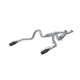 MBRP 99-04 Ford Mustang GT 4.6L 2.5in. Dual Split Rear AL Cat Back w/ 3.5in. Dual Wall Blk. Tips thumbnail 1