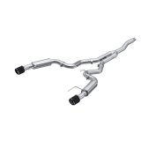 MBRP 19-22 Ford Mustang 2.3 EcoBoost 3in Cat-Back Dual Split Rear w/4.5in Carbon Fiber Tips (Race) thumbnail 1