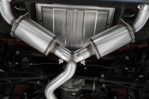 MBRP 13-16 Subaru BRZ 2.0L/ 2.4L 3in Dual Split Rear Cat Back w/CF Tips- T304 thumbnail 1