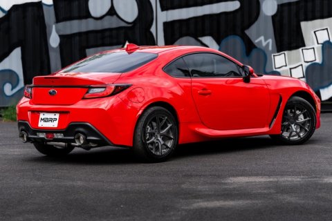 MBRP 13-16 Subaru BRZ 2.0L/ 2.4L 3in Dual Split Rear Cat Back w/CF Tips- T304 thumbnail 3