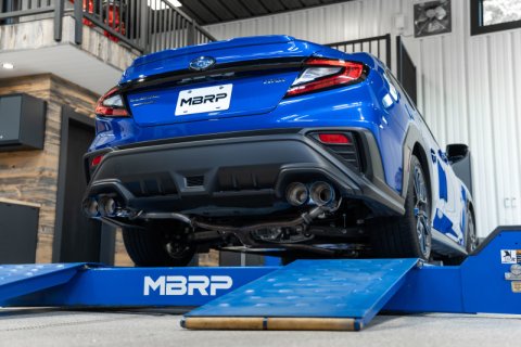 MBRP 2022 Subaru WRX 2.5in Dual Split Rear Exit w/ Quad CF Tips - T304 thumbnail 3