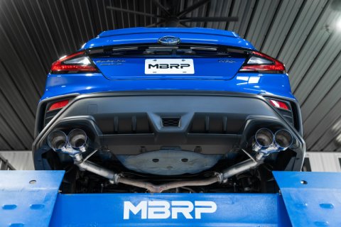 MBRP 2022 Subaru WRX 2.5in Dual Split Rear Exit w/ Quad BE Tips - T304 thumbnail 2