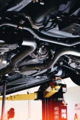 MBRP 18-22 Ford Mustang 2.3L Ecoboost 3in Cat-Back Exhaust w/ Quad Carbon Fiber SS Tips - T304 thumbnail 4