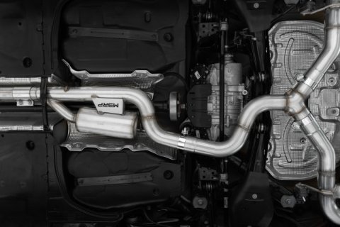 MBRP 2022 Volkswagen Golf R MK8 3in Cat-Back Quad Split Rear Valve Delete Exhaust thumbnail 2