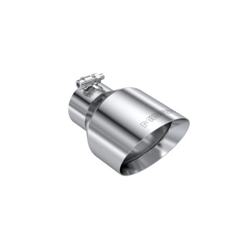 MBRP Universal T304 Stainless Steel Tip 3on ID / 5in OD Out / 8in Length Angle Cut Dual Wall thumbnail 1