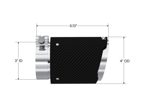 MBRP Universal Carbon Fiber Tip 3in ID / 4in OD Out / 6.13in Length Angle Cut Dual Wall thumbnail 5