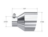 MBRP Universal T304 Stainless Steel Tip 2.5in ID / 5in OD Out / 6.5in Length Angle Cut Single Wall thumbnail 4
