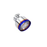 MBRP Univ. T304 Stainless Steel Burnt End Tip 2.5in ID / 5in OD / 6.5in Length Angle Cut Single Wall thumbnail 1