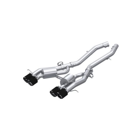 MBRP 2021+ BMW M3/M4 3in Axle Back Dual Rear Exit w/ T304 SS Carbon Fiber Tips thumbnail 1