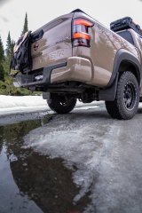 MBRP 22-23 Nissan Frontier 3.8L 3in Tip 3in Cat Back Turndown Exit Street Profile - T304 thumbnail 2