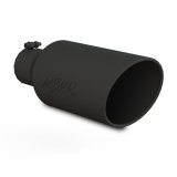 MBRP Universal Exhaust Tip 7in O.D. Rolled End 4in Inlet 18in Length - Black thumbnail 1