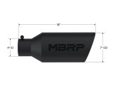 MBRP Universal Exhaust Tip 7in O.D. Rolled End 4in Inlet 18in Length - Black thumbnail 5