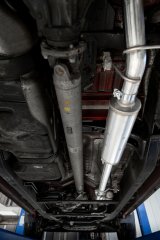 MBRP 19-24 GM 1500 Silverado/Sierra 2.7L Blk-Coated Alum. Steel 3in Cat-Back Single Side 4in Blk Tip thumbnail 5